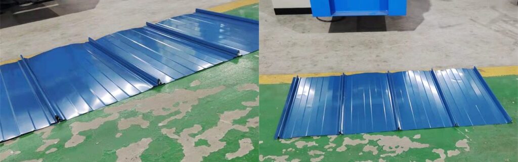 Metal exterior wall panel forming equipment