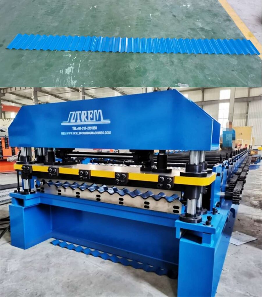 Corrugated roof tile roll forming machine