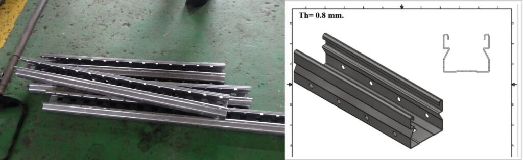 Upright roll forming machine